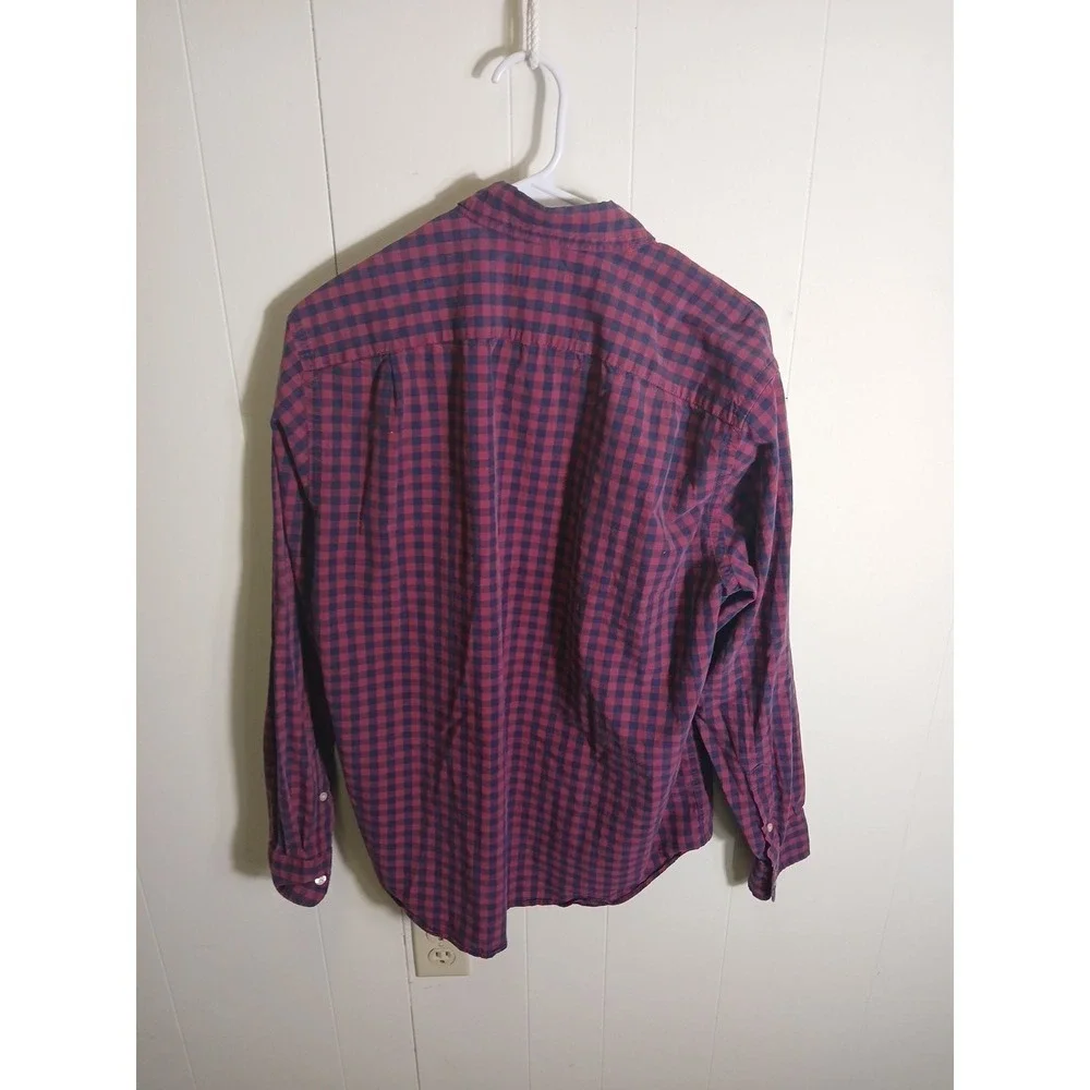 J Crew SDress Shirt Button Up Plaid Long Sleeve Mens Sz M